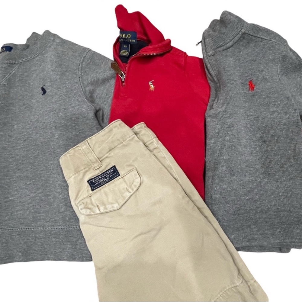 Polo by Ralph Lauren Gray and Red Sweatshirts & Hoodies
